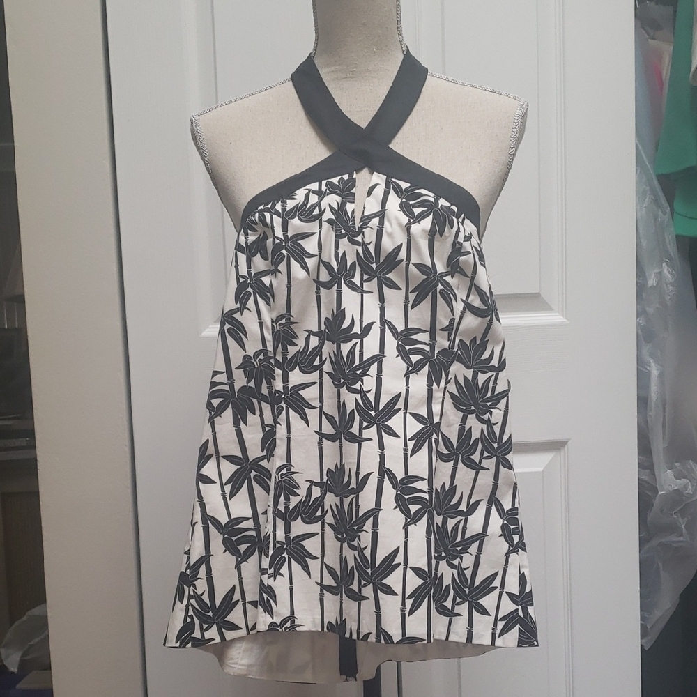 White House Black Market Gray Halter Tank Top